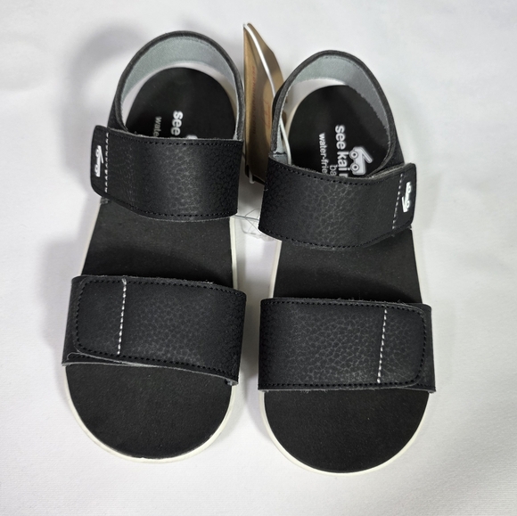 See Kai Run Basics Toddler Sandals Size 11.5 Black Water-Friendly Hook & Loop - Picture 2 of 4